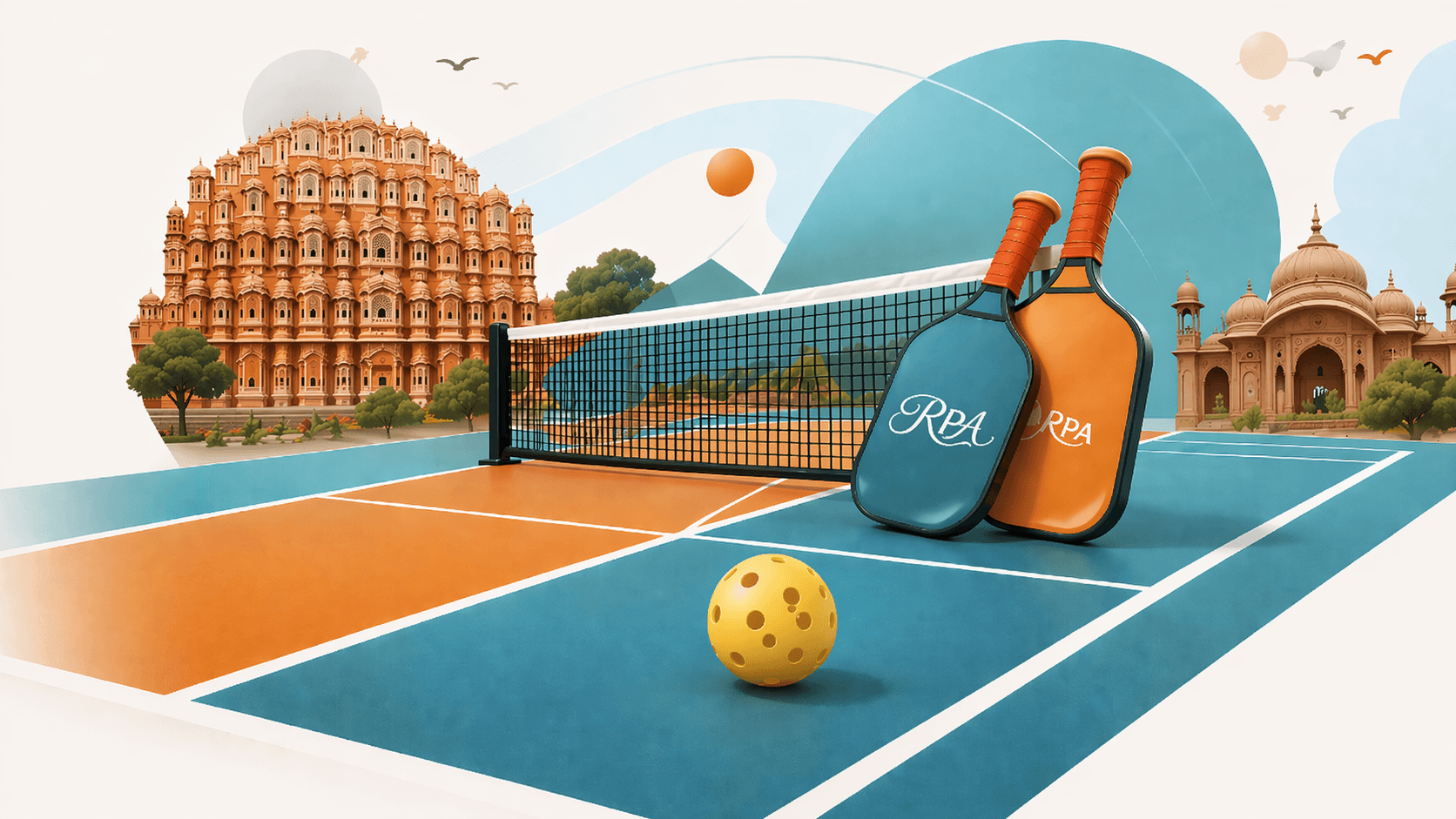 Rajasthan pickleball — courts, paddles and the Hawa Mahal